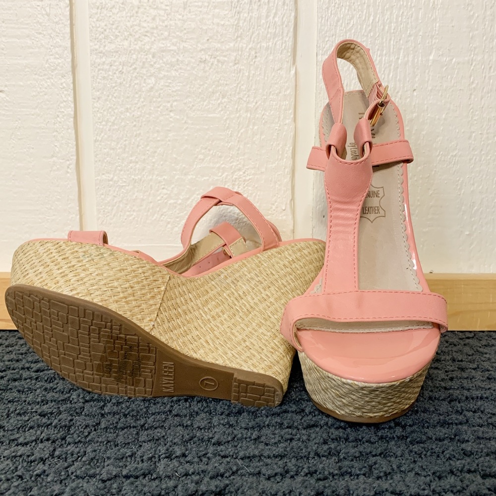 PINK SUMMER WEDGES